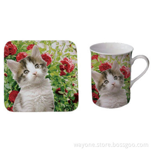 Tea Set, Made of 30% Melamine, Safe Contact with Food, Suitable for Promotions, Cat Motif
